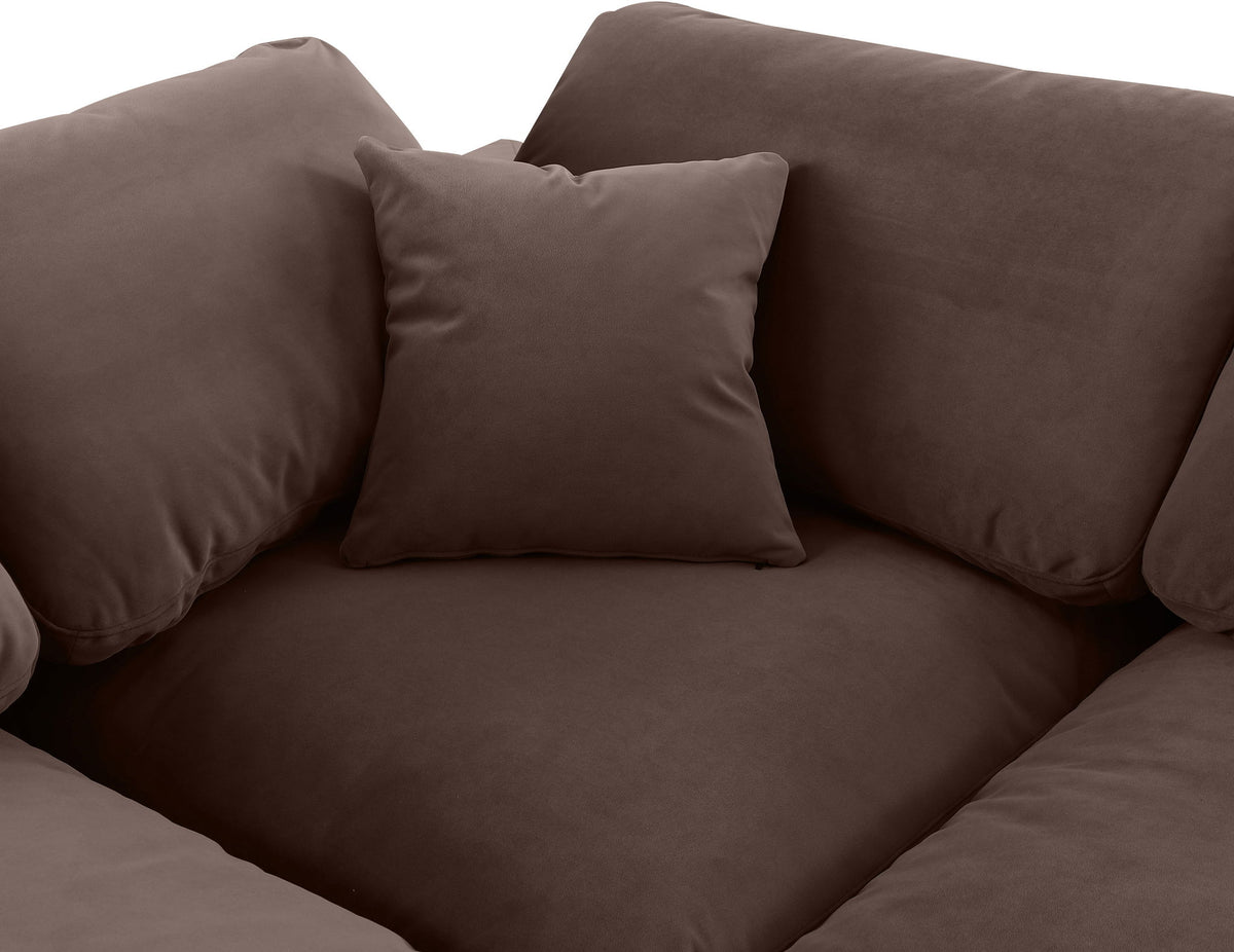 Comfy - 5 Piece Velvet Modular Sectional
