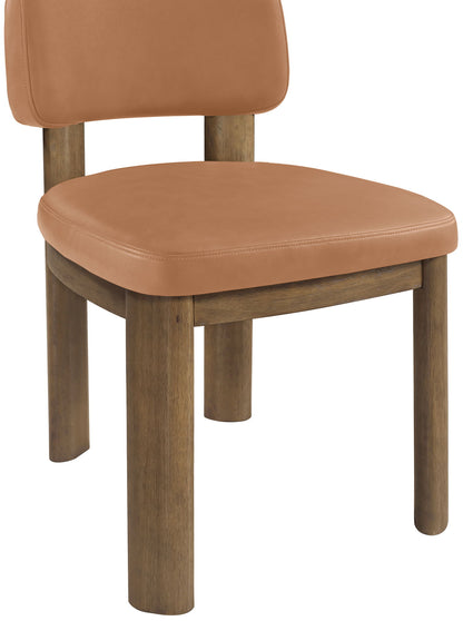Paloma - Vegan Leather Upholstered Dining Chair (Set of 2) - Brown Frame
