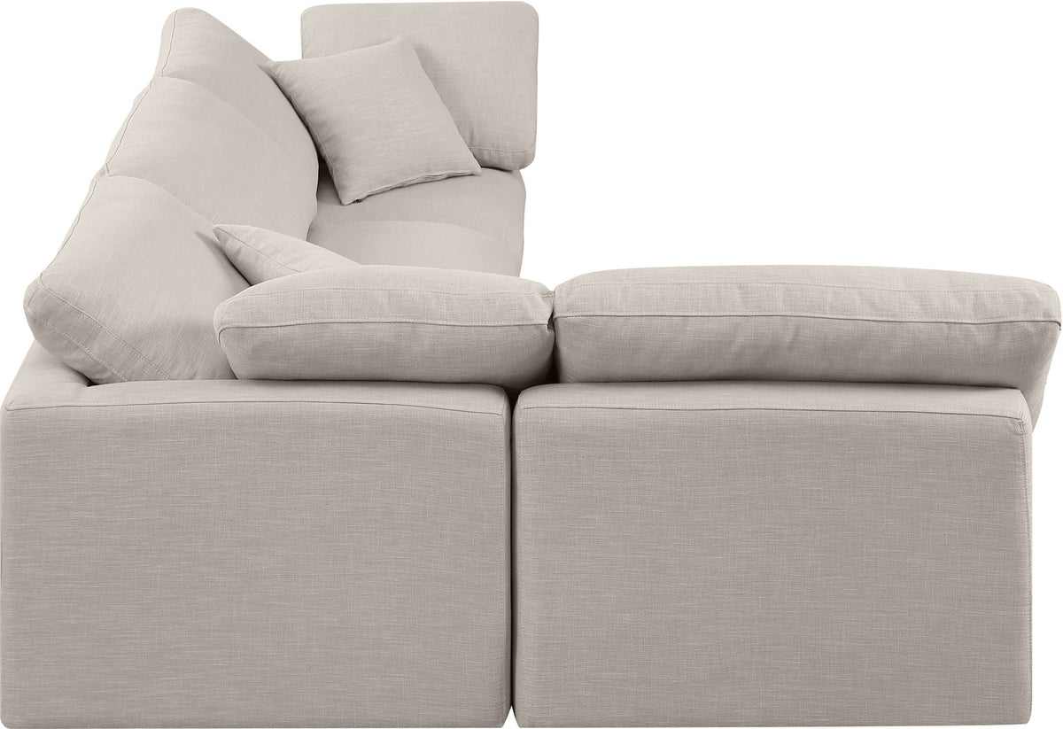 Indulge - Linen 4 Piece Modular Sectional