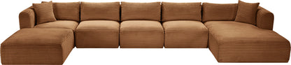 Shaggy - Fabric 6 Piece Modular Sectional With Chaise And Ottoman