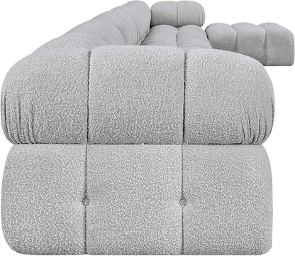 Ames - 7 Piece Boucle Fabric Modular L-Shaped Sectional