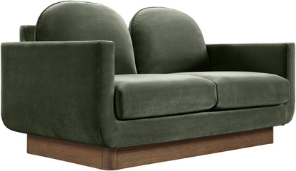 Diviento - Velvet Performance Fabric Upholstered Loveseat