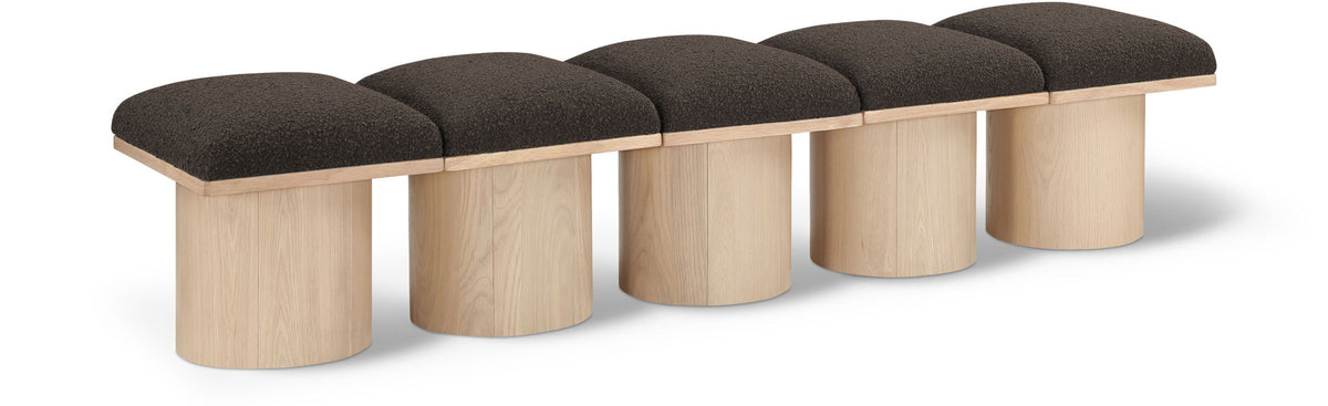 Pavilion - 5 Piece Modular Bench With Natural Base