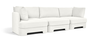 Hammond - Velvet Performance Fabric Upholstered 3 Piece Sofa