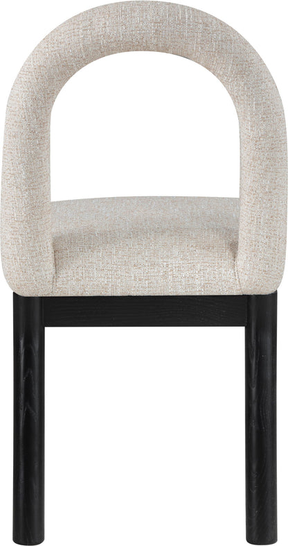 Conrad - Linen Dining Chair With Black Legs