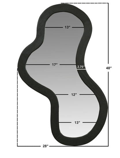 Oblique - Mirror - Wood