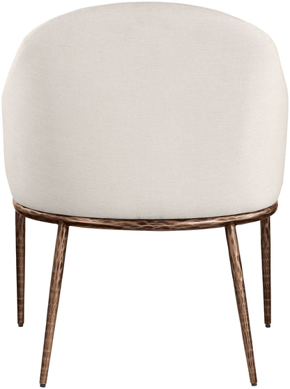Ferro - Upholstered Dining Arm Chair With Brushed Bronze Legs