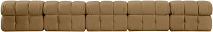 Orin - Velvet 5 Piece Modular Armless Sofa