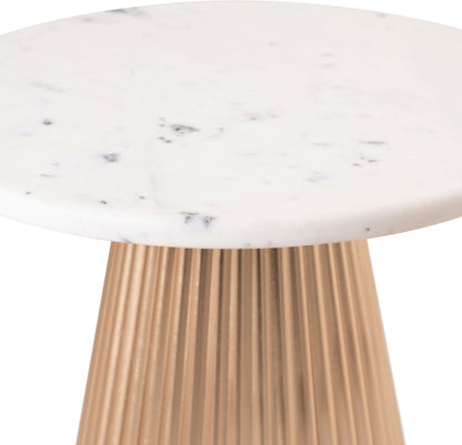 Cindra - Genuine Marble Top And Iron Base Table