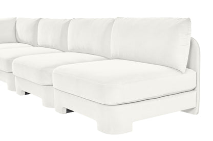 Hammond - Velvet Performance Fabric Upholstered 7 Piece Armless Sectional