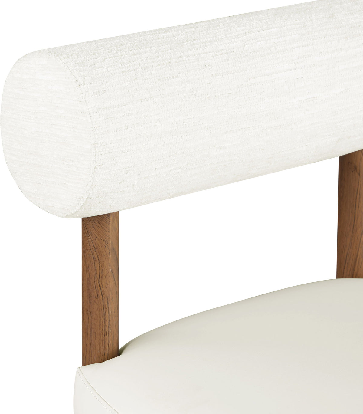 Paramo - Chenille Fabric and Vegan Leather Upholstered Dining Chair