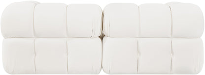 Orin - Velvet Performance Fabric Upholstered 2 Piece Modular Sofa (2 Corner Chairs)