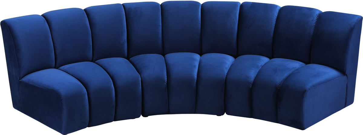 Infinity - 3 Piece Velvet Modular Sectional