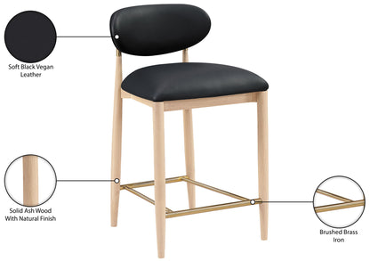 Riccio - Stool - Natural And Gold Frame