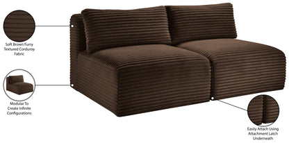 Shaggy - 2 Seat Modular Armless Sofa