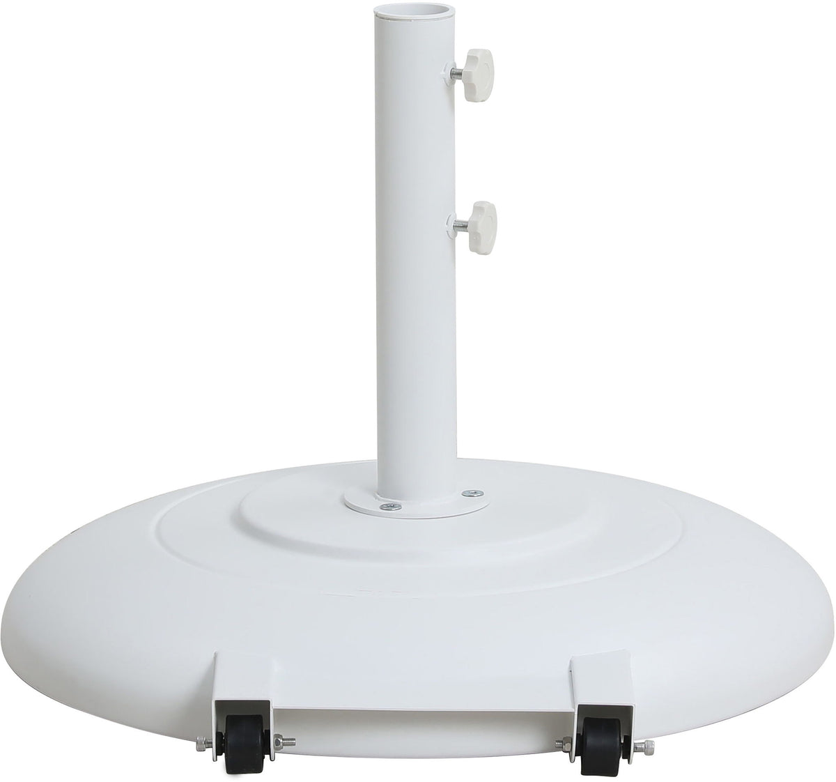 Amalfi - Patio Umbrella - White Base / Light Brown Pole