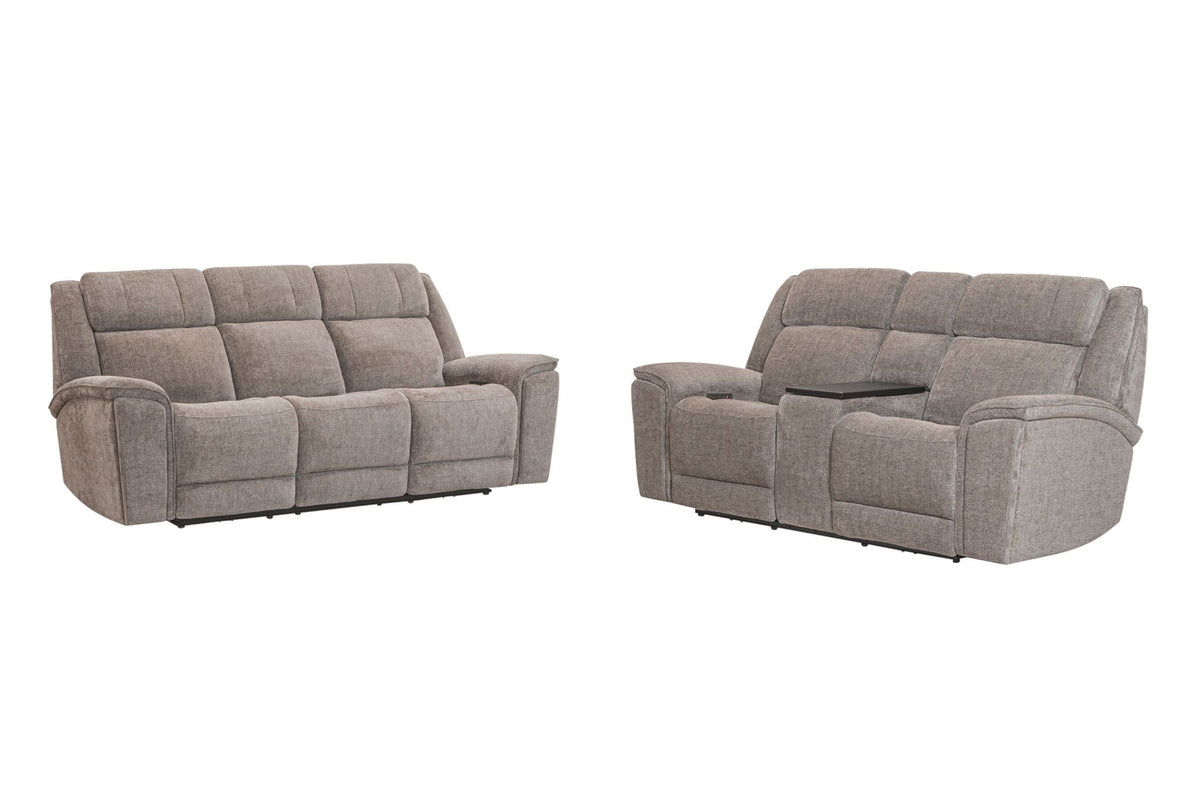 Colton - Power Zero Gravity Console Loveseat With Immersive Audio P3 - Branson Tweed