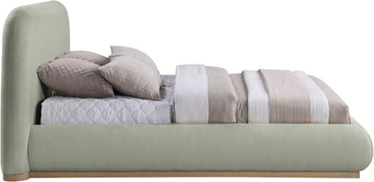 Vaughn - Chenille Bed With Natural Base