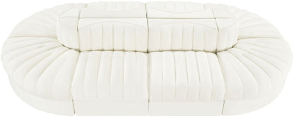 Rummi - Oval Velvet Performance Fabric Upholstered 8 Piece Modular Sectional