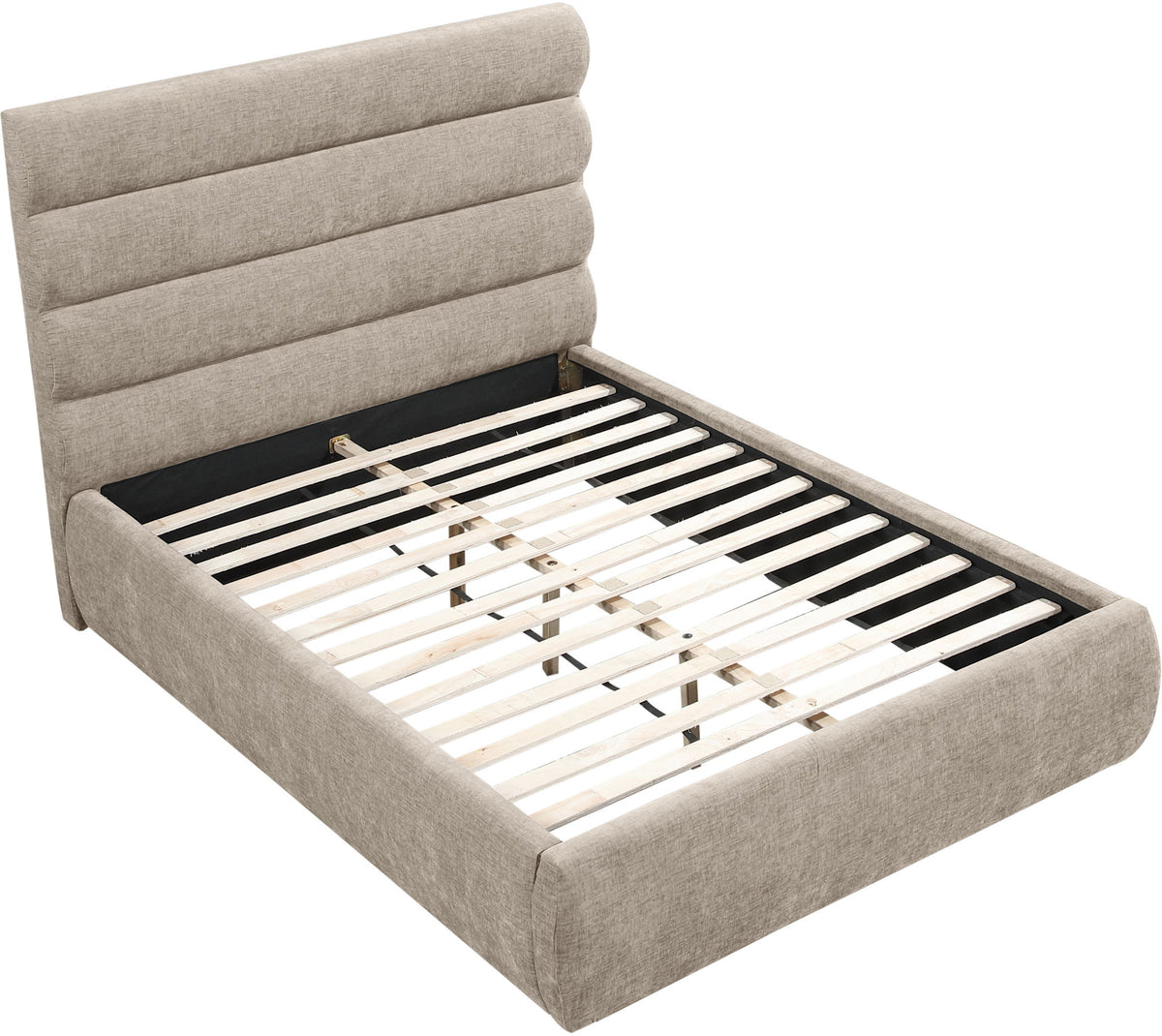 Adam - Chenille Fabric Bed With 52" Headboard