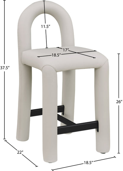 Amari - Faux Leather Stool