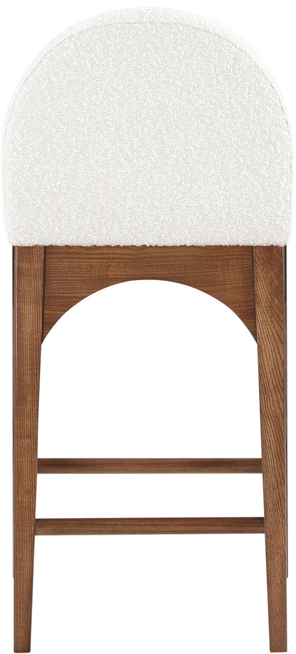 Waldorf - Boucle Stool With Brown Legs