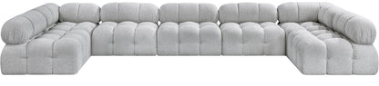 Ames - 7 Piece Boucle Fabric Modular Sectional