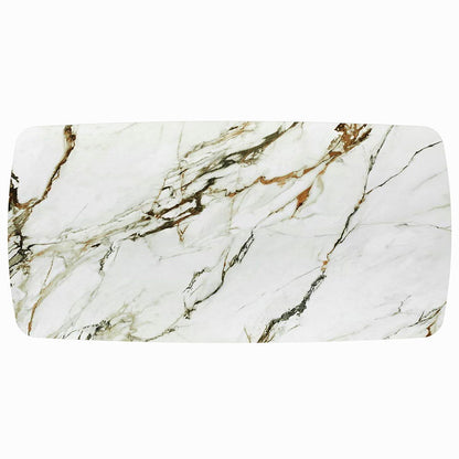 Cora - Dining Table - Ceramic Top & Golden Champange