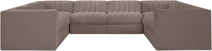 Rummi - Velvet Performance Fabric Upholstered Modular Sectional