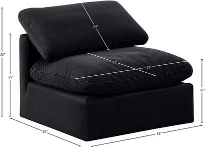 Indulge - Velvet Armless Chair
