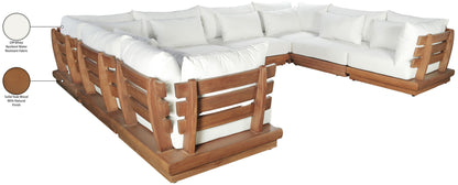 Mirella - 8 Piece Water Resistant Fabric Upholstered Outdoor Patio Modular Sectional