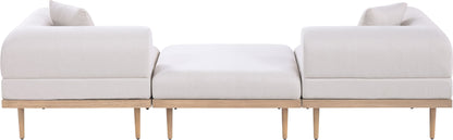 Laguna - 3 Piece 106.5" Outdoor Patio Modular Sofa With Backless Seat
