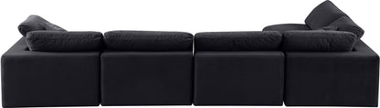 Comfy - 5 Piece Velvet Modular Sectional