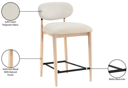 Riccio - Upholstered Stool - Cream