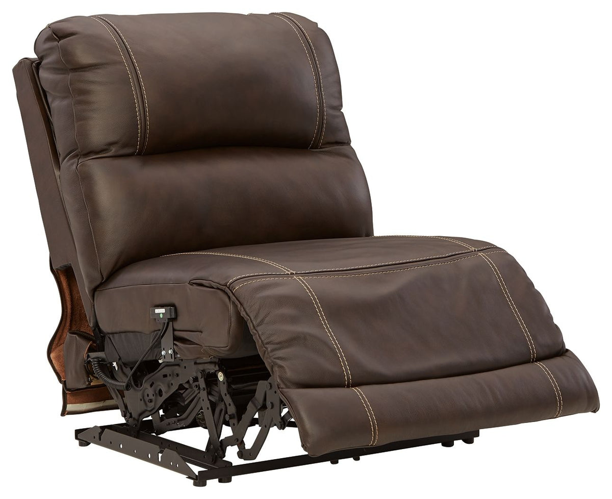 Dunleith - 9-Piece Power Reclining Sectional - Chocolate