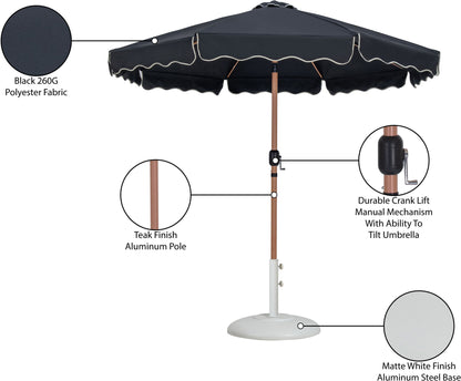 Amalfi - Patio Umbrella - White Base / Light Brown Pole