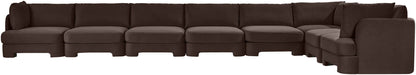 Hammond - Velvet Performance Fabric Upholstered 8 Piece L-Shaped Sectional