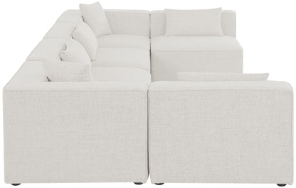 Cube - Linen 6 Piece Modular Armless Sectional