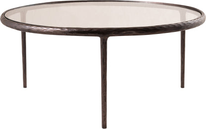 Evren - Glass Top And Aluminum Base Coffee Table