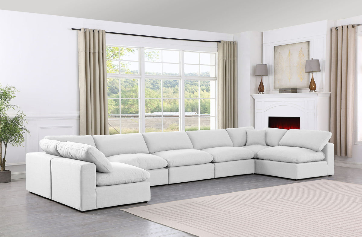 Comfy - 7 Piece Linen Modular Armless Sectional