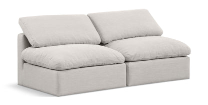 Indulge - Linen 2 Seat Modular Armless Sofa
