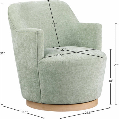 Clarita - Chenille Swivel Accent Chair