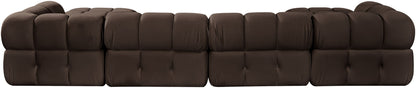 Orin - Velvet 6 Piece Modular Double Chaise Sectional