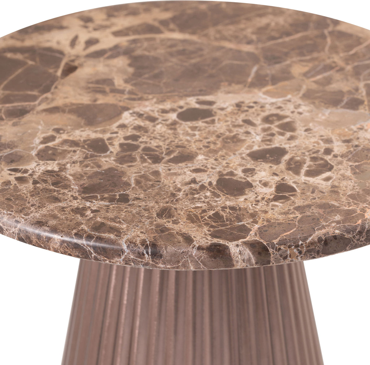 Cindra - Genuine Marble Top And Iron Base Table