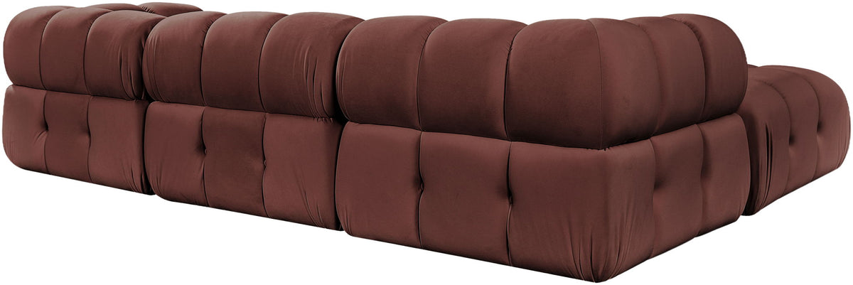Orin - Velvet 4 Piece Modular Sectional With Chaise