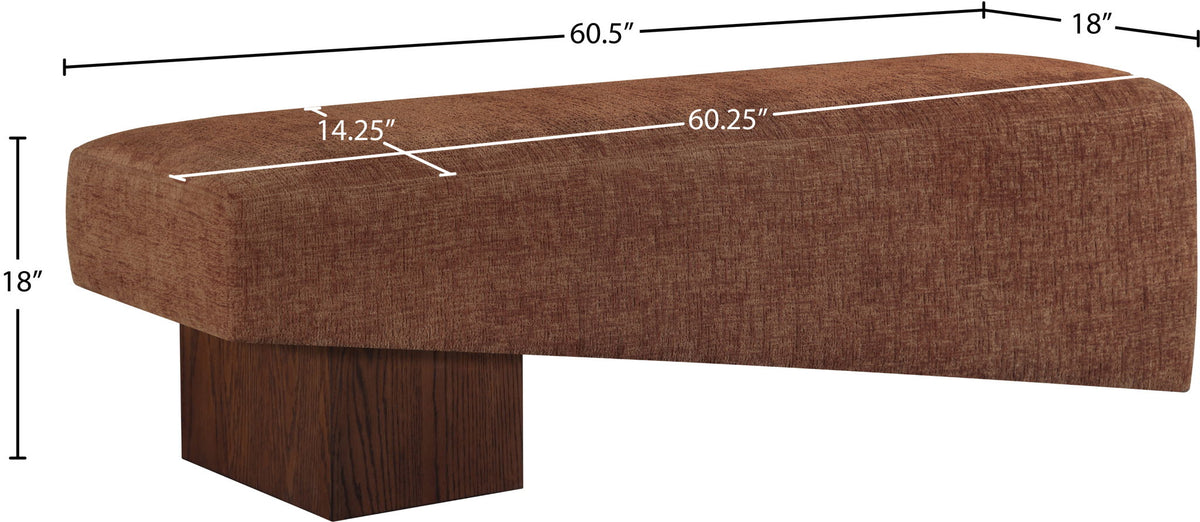 Alora - Bench - Dark Brown Base