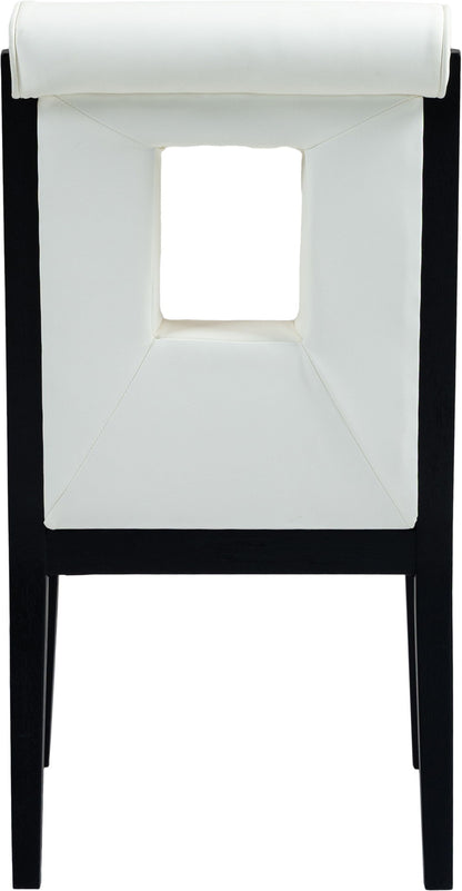 Gwendolyn - Faux Leather Dining Side Chair With Black Frame (Set of 2)