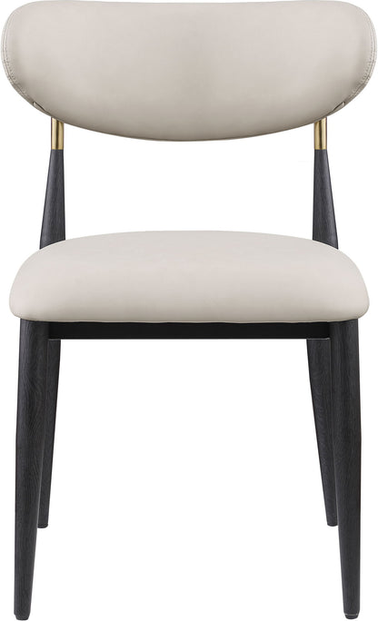 Ronda - Vegan Leather Upholstered Dining Side Chair - Black Legs