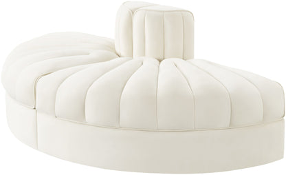 Rummi - Velvet Performance Fabric Upholstered 2 Piece Rounded Modular Loveseat