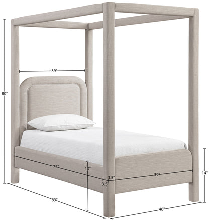 Salina - Linen Textured Fabric Upholstered Bed